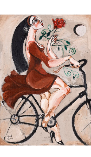 Riding toward the moon