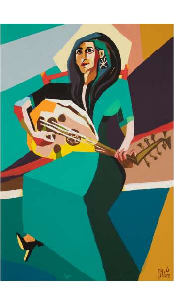 Woman with oud